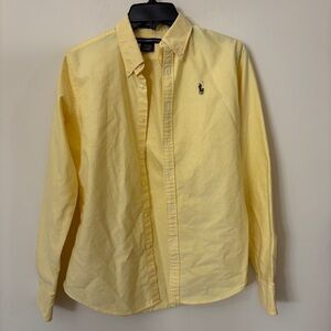 Polo Ralph Lauren Sports Boys Long Sleeve Oxford Shirt Big Boys Size 6 Yellow